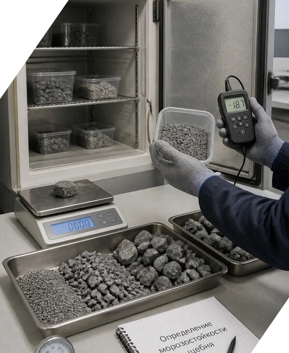 Определение морозостойкости щебня в Чернушке от 3555 р. | ЭкспертизаРоссия